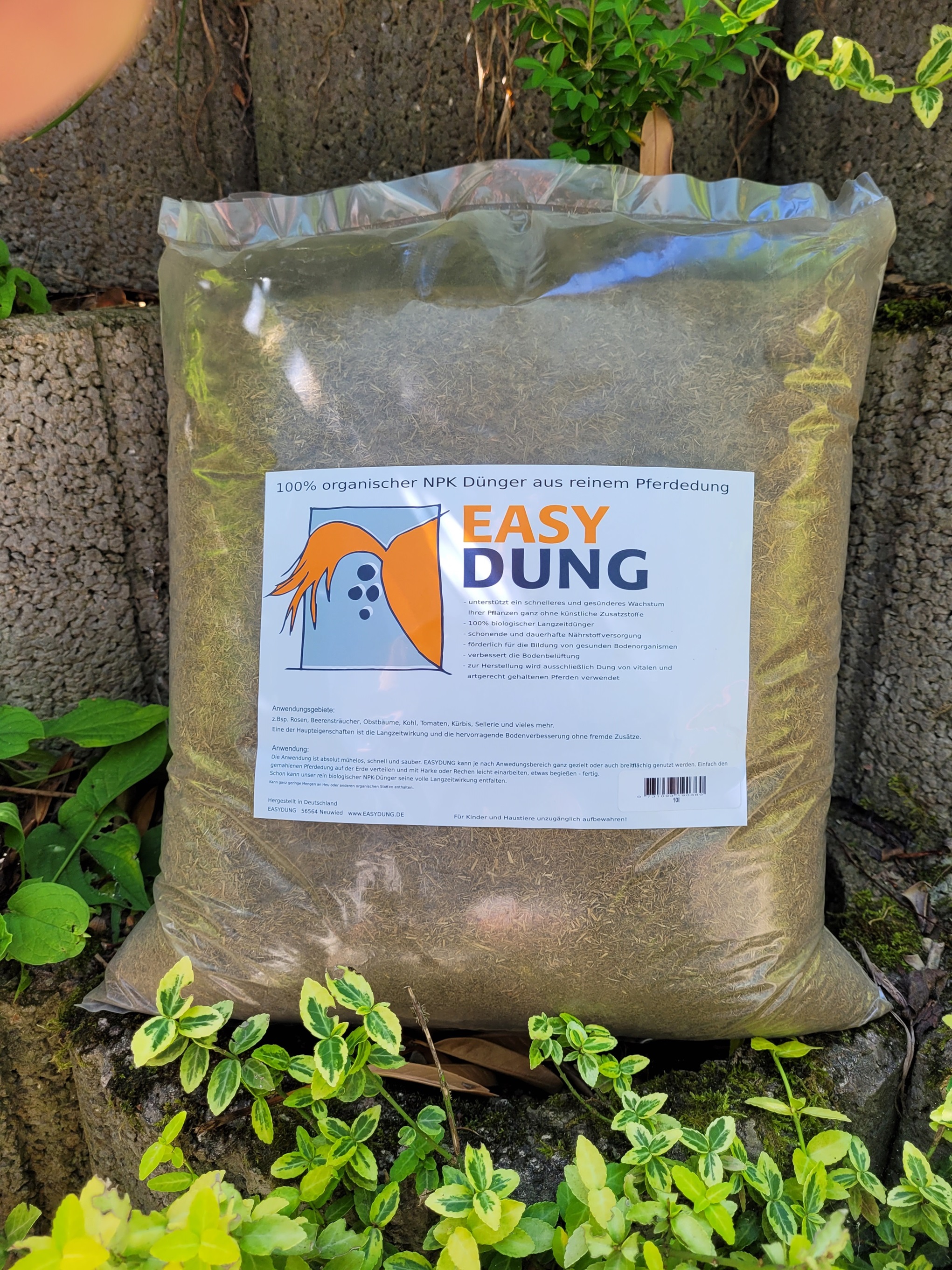 Gemahlener Pferdedung von EASYDUNG